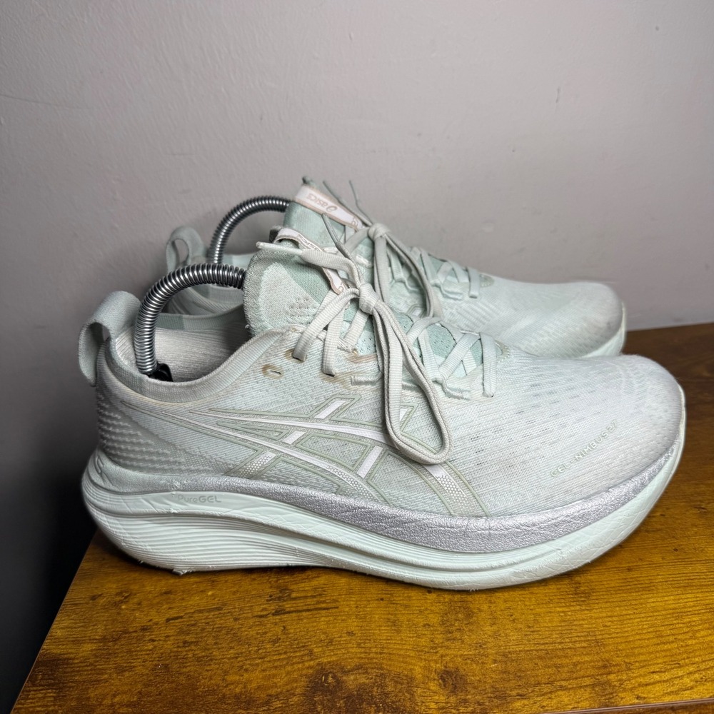 ASICS Gel-Nimbus 27 Running Shoes Women Size 9 Mint Green 1012B753